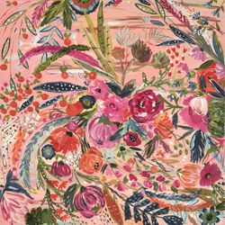 Pink-Flowers-Mural-Wallpaper