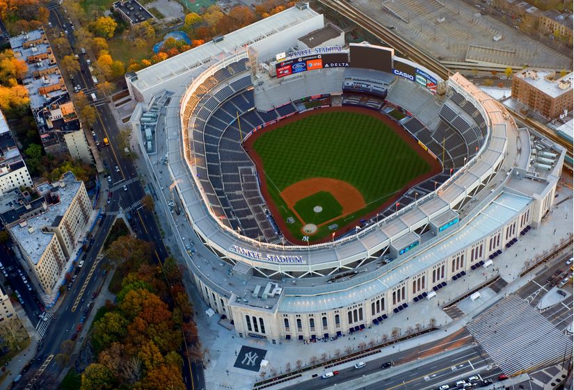 Baseball Wall Mural of Yankees Stadium - Contemporary - Kids - Los Angeles  - by Morgan Mural Studios