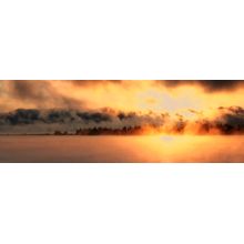 Misty Sunrise At Yellowstone Wall Mural