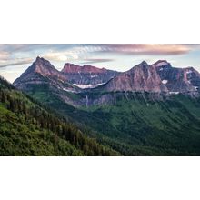 Mountains At Sunset Wall Mural