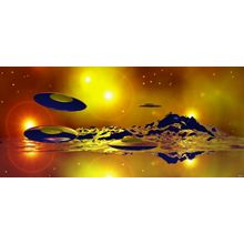 Planet Of Molten Gold Wall Mural