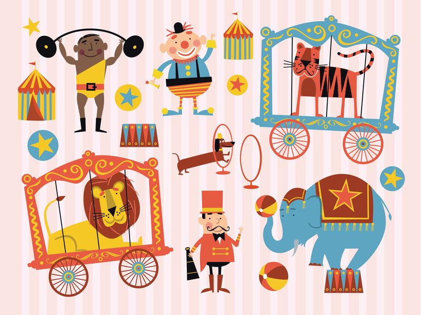 Circus-Performers-Wallpaper-Mural