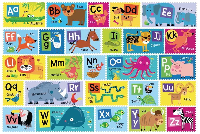 Preschool Wall Decals ABC Wall Stickers - Create-A-Mural