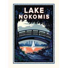 Lake Nokomis Bridge Wall Mural