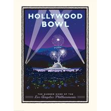Hollywood Bowl Illustration Wall Mural