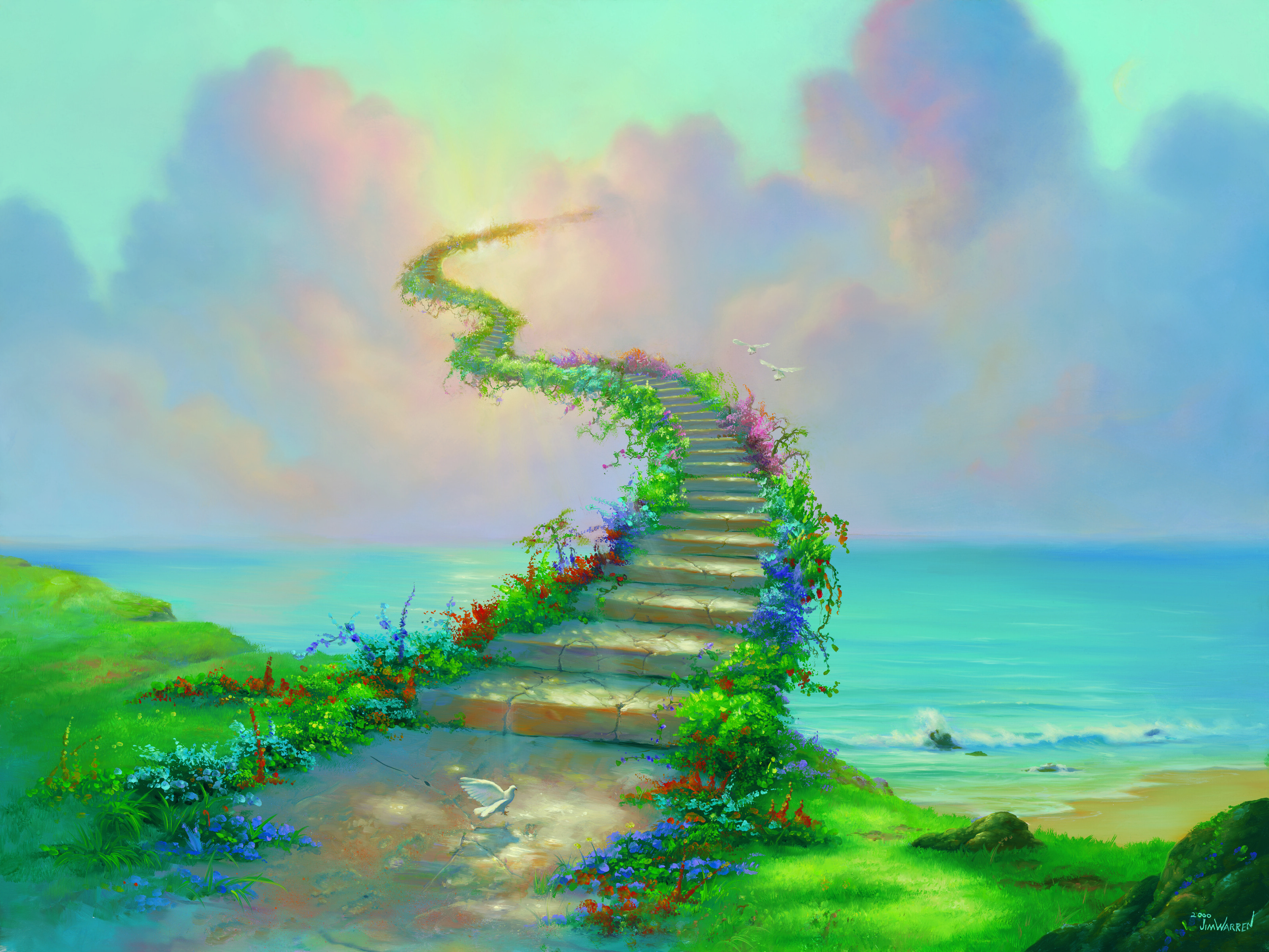 Stairway To Heaven Wall Mural by Jim Warren - Murals Your Way
