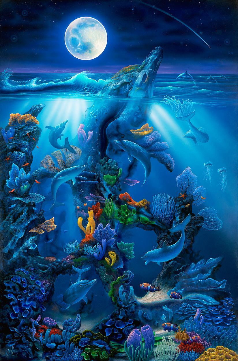 Dolphin Reef (Miller) Mural - Murals Your Way