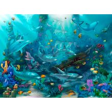 Dolphin Dance (Miller) Wall Mural