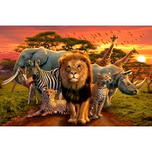 African Beasts Wall Mural