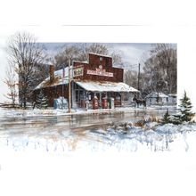 Winter At Cataract General Store Wall Mural