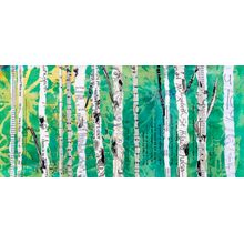 Birches On Green Wall Mural