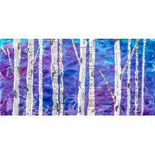 Birch On Blue Wall Mural