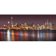 Chicago Lights At Night Wall Mural