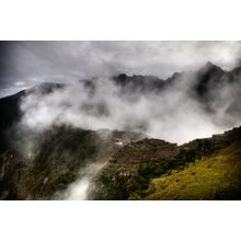 Machu Picchu Fog Wallpaper Mural
