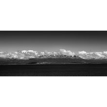 Black And White Mountain Panorama Wall Mural