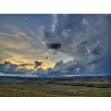 Ville Di Corsano-Sunset With Plowed Fields Wall Mural