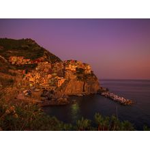 Manarola - Italy Harbor At Sunset Wall Mural