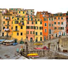 Wall Of Colorful Buildings, Riomagiorre Wall Mural