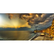 Camogli - Storm At Sunset Wall Mural