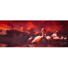 Flamingo Sunset Wall Mural