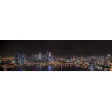 Singapore Panorama at Night Wall Mural