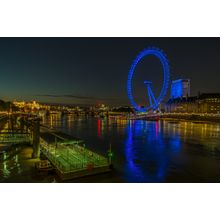 London Eye at Night Wall Mural