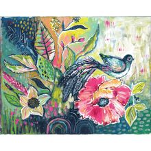 Painterly Blooms 1 Wall Mural