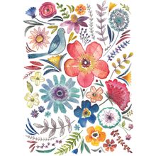 Embroidered Florals 1 Wall Mural