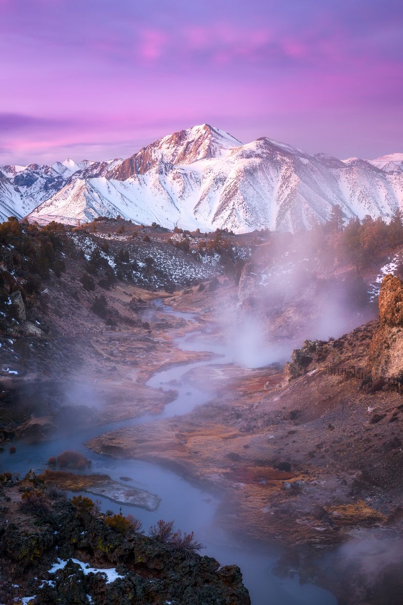 Pink Eastern Sierra Wall Mural, image size:825x1237