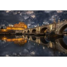 Arches and Clouds Wall Mural