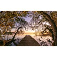 Autumn Day On The Lake Wall Mural
