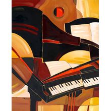 Abstract Piano Mural Wallpaper