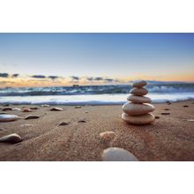 Stone Balance Sunset Wall Mural