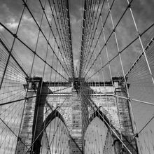 Looking Up At The Brooklyn Bridge In New York City Wall Mural