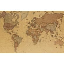 Ancient Geographic Map Of The World  Wall Mural