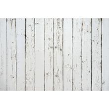 White Wooden Fence Mural Wallpaper