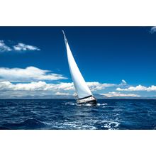 Speeding Sailboat Wall Mural
