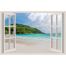The Open Window With Sea Views Mural Wallpaper