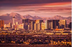 Wall Mural - Welcome to Las Vegas Sign at Sunset Wallpaper - Wallsauce