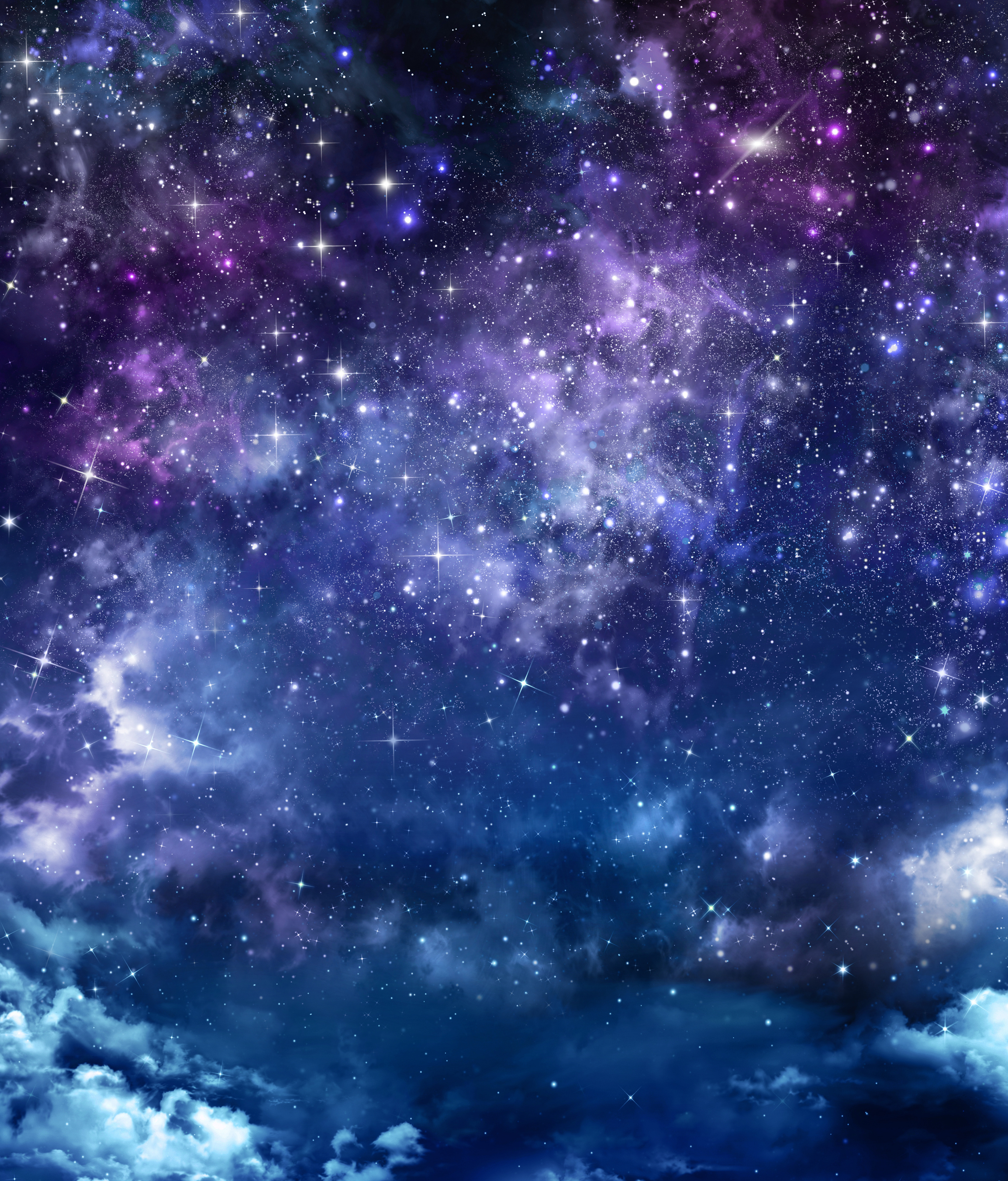Starry Night Sky In Deep Outer Space Mural Wallpaper