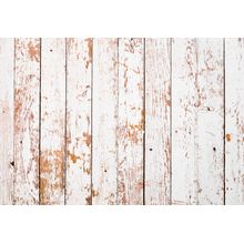 Weathered White Vertical Wood Wall Mural