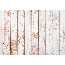Weathered White Vertical Wood Mural Wallpaper