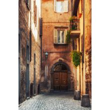 Small Alley In The Tuscan Village Mural Wallpaper