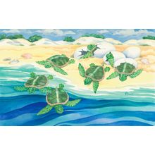 Turtle Nestlings Mural Wallpaper