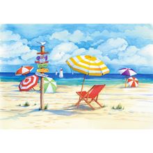 Beach Signs-Umbrellas Wall Mural