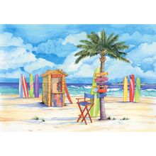 Beach Signs-Surf Shack Wall Mural