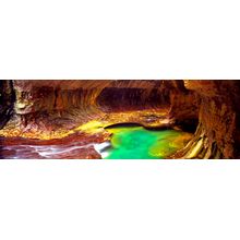 Rock Formations In A Slot Canyon At Zion National Park Wall Mural