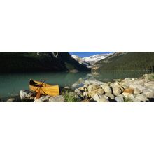 Canoe At Lake Louise Banff National Park Wall Mural