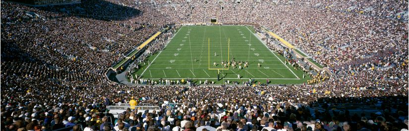 Aerial-View-Of-Notre-Dame-Football-Stadium-Mural-Wallpaper