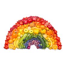 Fruit And Vegetable Rainbow Wall Mural